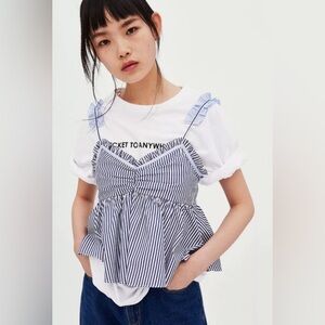 TRF for Zara Ruffle Sleeve Tank